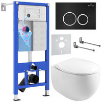 Унитаз подвесной с инсталляцией Roxen StounFix Dual Fresh 964010 6 в 1 (состоит из: 710200, Santi 410260B, 530170-01) — 1