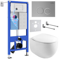 Унитаз подвесной с инсталляцией Roxen StounFix Dual Fresh 964076 6 в 1 (состоит из: 710200, Santi 410260M, 530170-01) — 1