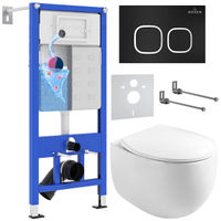 Унитаз подвесной с инсталляцией Roxen StounFix Dual Fresh 964079 6 в 1 (состоит из: 710200, Santi 410280B, 530170-01) — 1