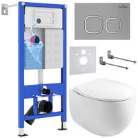 Унитаз подвесной с инсталляцией Roxen StounFix Dual Fresh 964123 6 в 1 (состоит из: 710200, Santi 410280M, 530170-01) — 1