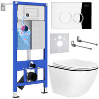Унитаз подвесной с инсталляцией Roxen StounFix Dual Fresh 964658 6 в 1 (состоит из: 710200, Santi 410260CH, 530110-01B) — 1