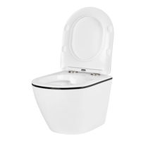 Унитаз подвесной с инсталляцией Roxen StounFix Dual Fresh 964974 6 в 1 (состоит из: 710200, Glass 430280B, 530110-01B) — 9