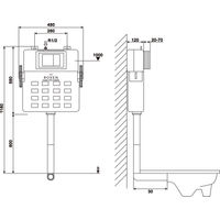 Унитаз приставной с инсталляцией Roxen Attach 967059 5 в 1 (состоит из: 710215, Caspia 410280M; 650185-01) — 6