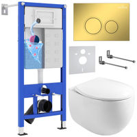 Унитаз подвесной с инсталляцией Roxen StounFix Dual Fresh 968031 6 в 1 (состоит из: 710200, Santi 410260G, 530170-01) — 1