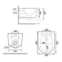 Унитаз подвесной с инсталляцией Roxen StounFix Dual Fresh 968275 6 в 1 (состоит из: 710200, Santi 410280M, 530200-01) — 15