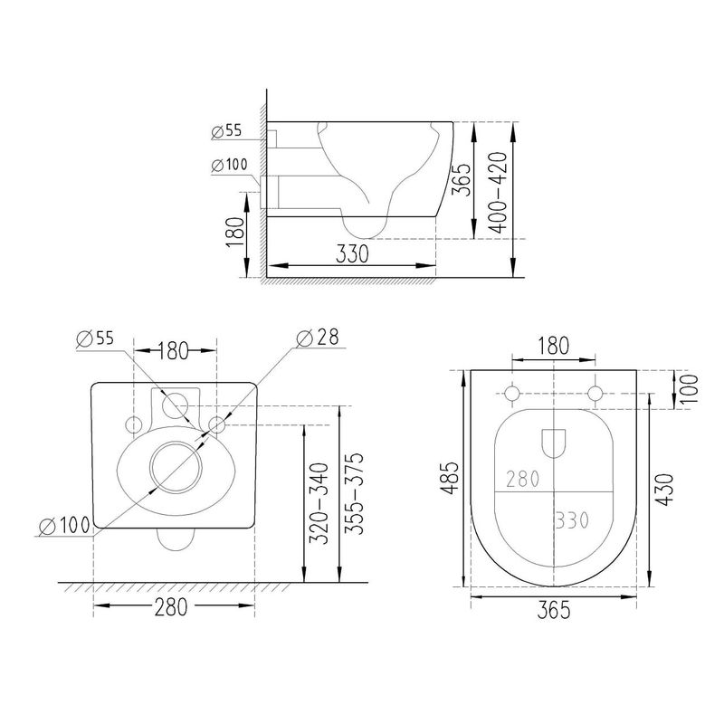 Унитаз подвесной с инсталляцией Roxen StounFix Dual Fresh 968358 6 в 1 (состоит из: 710200, Santi 410280W, Roxen Antares)
