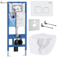 Унитаз подвесной с инсталляцией Roxen StounFix Dual Fresh 968358 6 в 1 (состоит из: 710200, Santi 410280W, Roxen Antares) — 1