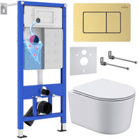 Унитаз подвесной с инсталляцией Roxen StounFix Dual Fresh 968480 6 в 1 (состоит из: 710200, Steel 420280GB, 530120-01) — 1