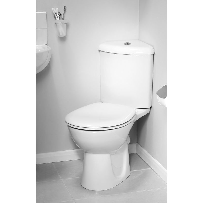 Напольный унитаз Vitra Arkitekt угловой с сиденьем Soft-Close / 9754B003-7201