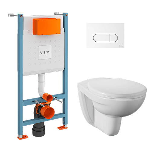 Унитаз подвесной с инсталляцией Vitra Normus L-box 9773B003-7207 белый