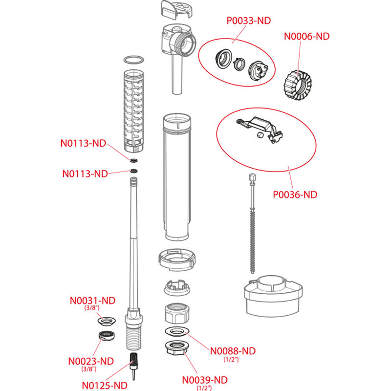 Впускной механизм AlcaDrain (AlcaPlast) A17-1/2" с нижней подводкой