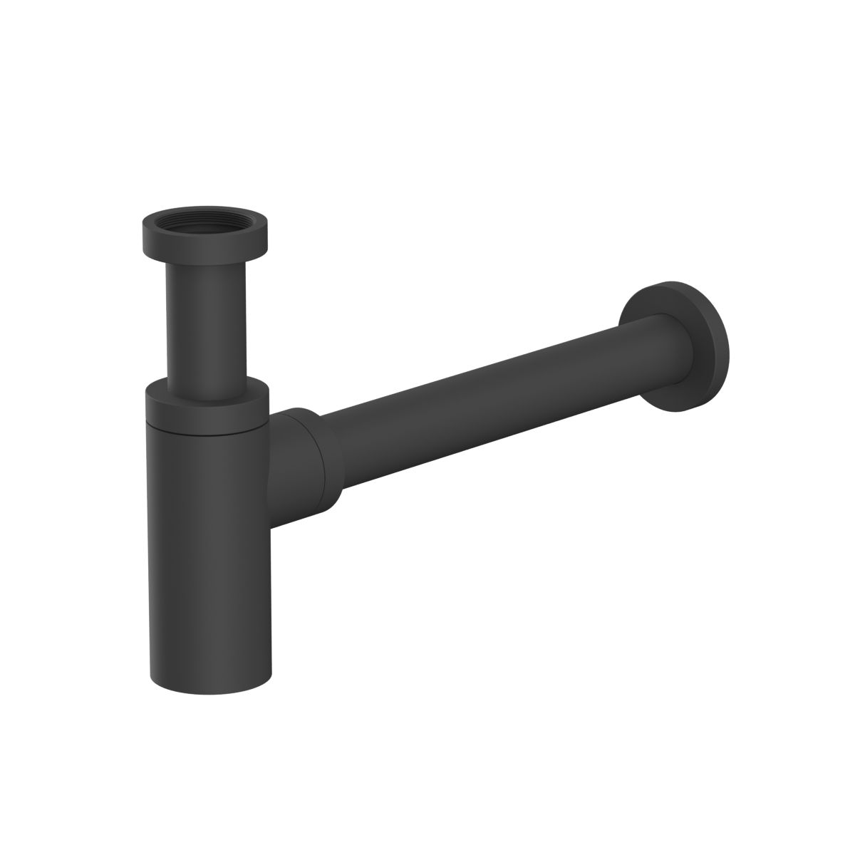 Сифон для умывальника декоративный WHITECROSS A186BL (черный мат)