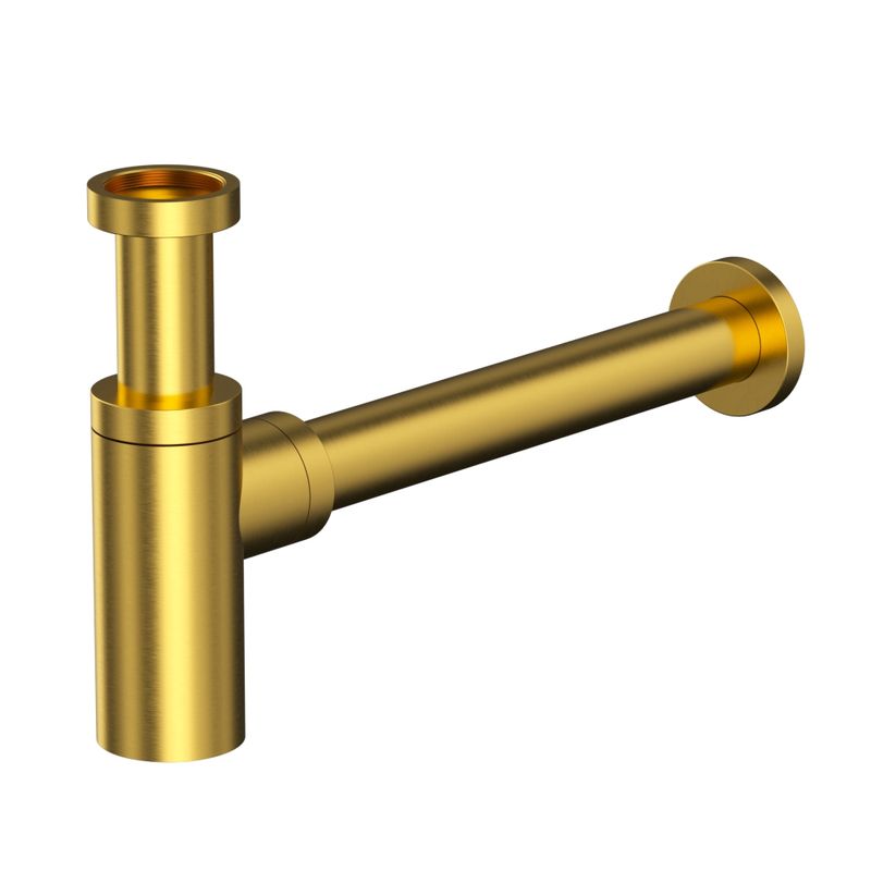 Сифон для раковины WHITECROSS A186GLB декоративный (брашированное золото)