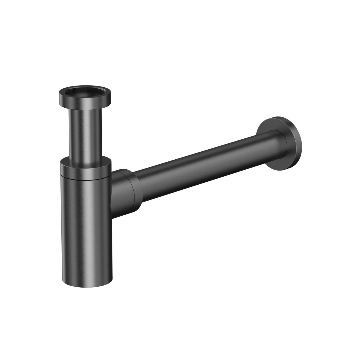 Сифон для умывальника декоративный WHITECROSS A186GM (оружейная сталь)