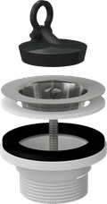 Донный клапан сифона для мойки 6/4" с нержавеющей peшeткой DN70 A33
