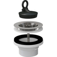 Донный клапан AlcaDrain (AlcaPlast) A33 для мойки 6/4" с нержавеющей peшeткой DN70 — 1