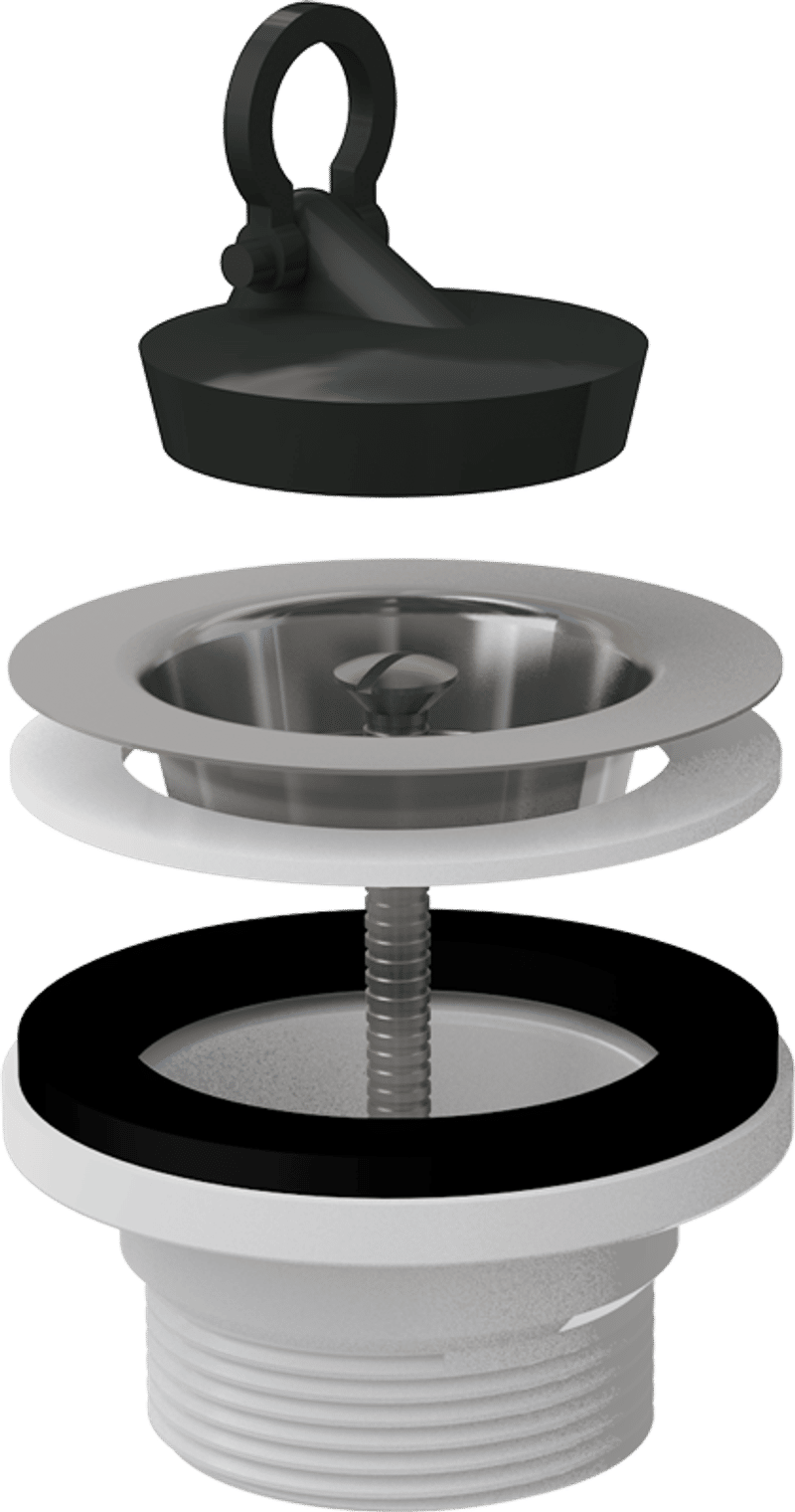 Донный клапан сифона для мойки 6/4" с нержавеющей peшeткой DN70 A33