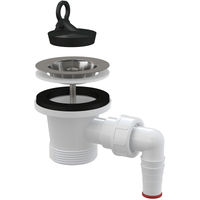 Донный клапан AlcaDrain (AlcaPlast) A33P для мойки 6/4" с нержавеющей peшeткой DN70 и штуцером — 1