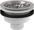 Донный клапан сифона для мойки 6/4" с нержавеющей peшeткой DN115 A37