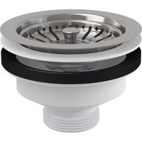 Донный клапан AlcaDrain (AlcaPlast)  A37 для мойки 6/4" с нержавеющей peшeткой DN115 — 1