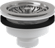 Донный клапан сифона для мойки 6/4" с нержавеющей peшeткой DN115 A37