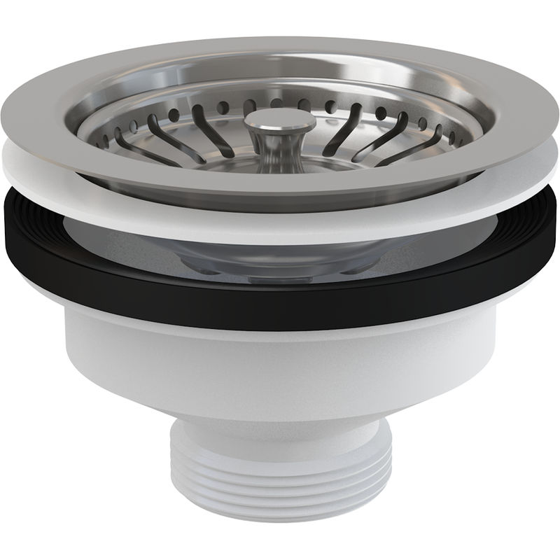 Донный клапан AlcaDrain (AlcaPlast)  A37 для мойки 6/4" с нержавеющей peшeткой DN115