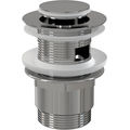 Донный клапан сифона для умывальника CLICK/CLACK 5/4", цельнометаллический с переливом и малой заглушкой A39