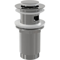 Донный клапан AlcaDrain (AlcaPlast) A391 для умывальника click-clack 5/4" цельнометаллический с переливом и малой заглушкой — 1