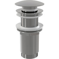 Донный клапан AlcaDrain (AlcaPlast) A395 для умывальника click-clack 5/4" цельнометаллический с большой заглушкой без перелива для пластиковых и стеклянных умывальников — 1