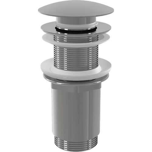 Донный клапан AlcaDrain (AlcaPlast) A395 для умывальника click-clack 5/4" цельнометаллический с большой заглушкой без перелива для пластиковых и стеклянных умывальников
