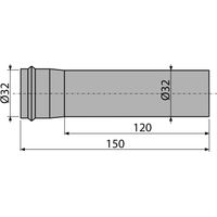 Удлинитель AlcaDrain (AlcaPlast) DN32 A4000 — 2