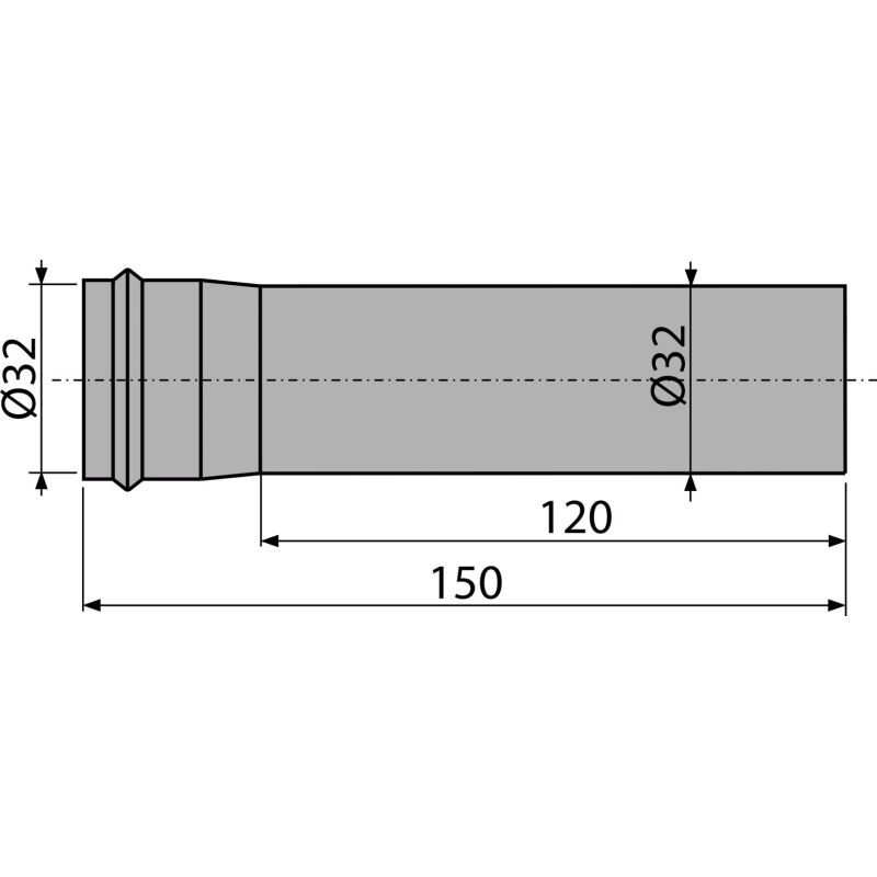 Удлинитель AlcaDrain (AlcaPlast) DN32 A4000