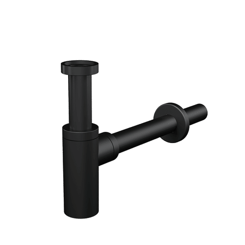 Сифон для раковины AlcaDrain (AlcaPlast) DN32 DESIGN A400BLACK круглый черный-мат