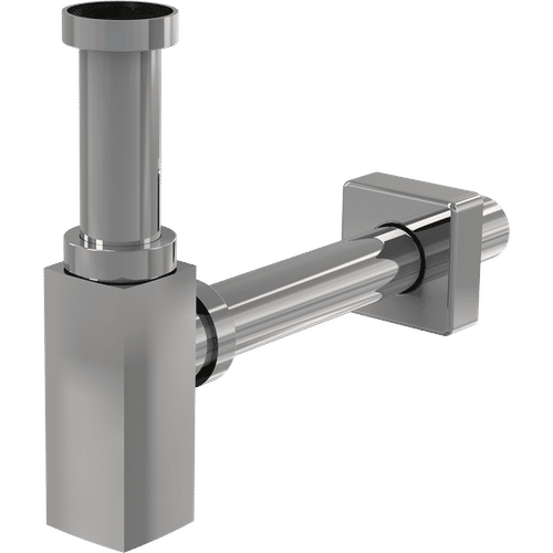 Сифон для раковины AlcaDrain (AlcaPlast) DN32 DESIGN A401 цельнометаллический квадратный