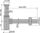 Сифон для умывальника DN32 DESIGN цельнометаллический, квадратный A401