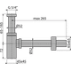 Сифон для умывальника DN32 DESIGN цельнометаллический, квадратный A401