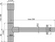 Сифон для умывальника DN32 DESIGN, цельнометаллический, массивный A402