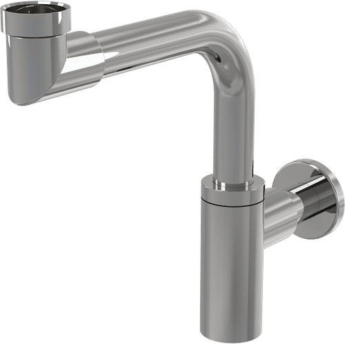 Сифон для раковины AlcaDrain (AlcaPlast) DN32 DESIGN A403 цельнометаллический экономящий пространство