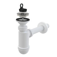 Сифон для раковины AlcaDrain (AlcaPlast) DN32 A410 с нержавеющей peшeткой DN63 — 1