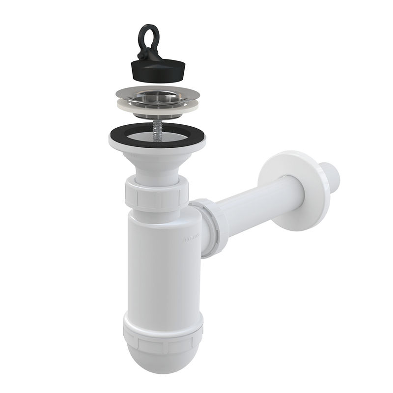 Сифон для раковины AlcaDrain (AlcaPlast) DN32 A410 с нержавеющей peшeткой DN63