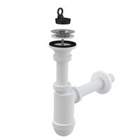Сифон для раковины AlcaDrain (AlcaPlast) DN32 A411 с нержавеющей peшeткой DN63 — 1