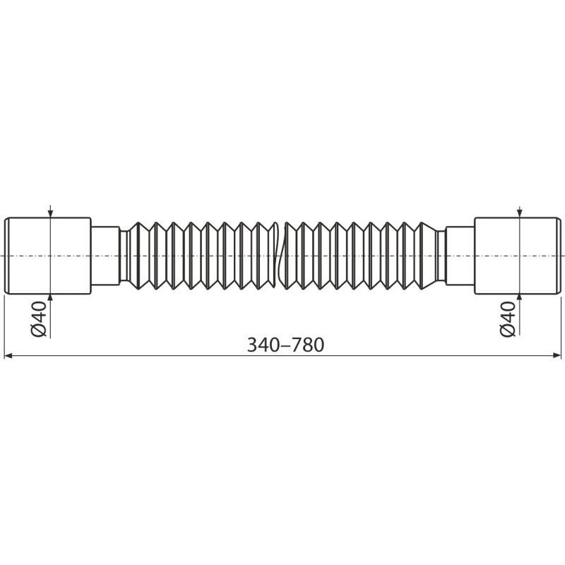 Сифон для раковины AlcaDrain (AlcaPlast) A41+A710 Ø40 с гибким соединением
