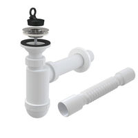 Сифон для раковины AlcaDrain (AlcaPlast) A41+A710 Ø40 с гибким соединением — 1