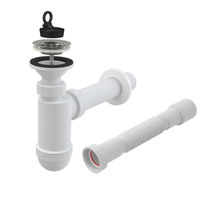 Сифон для раковины AlcaDrain (AlcaPlast) A41+A770 Ø40 с гибким соединением — 1