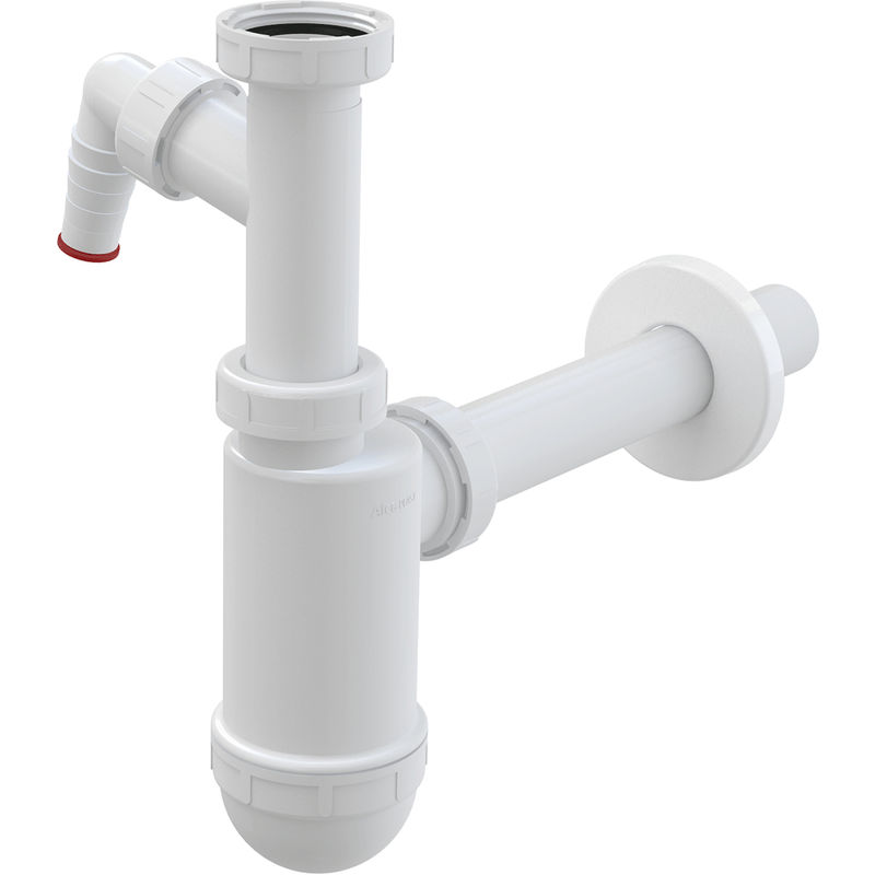 Сифон для раковины AlcaDrain (AlcaPlast) DN32 A430P со штуцером и накидной гайкой 5/4"