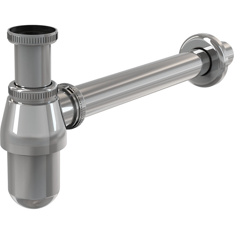 Сифон для раковины AlcaDrain (AlcaPlast) DN32 A431 с накидной гайкой 5/4" металл