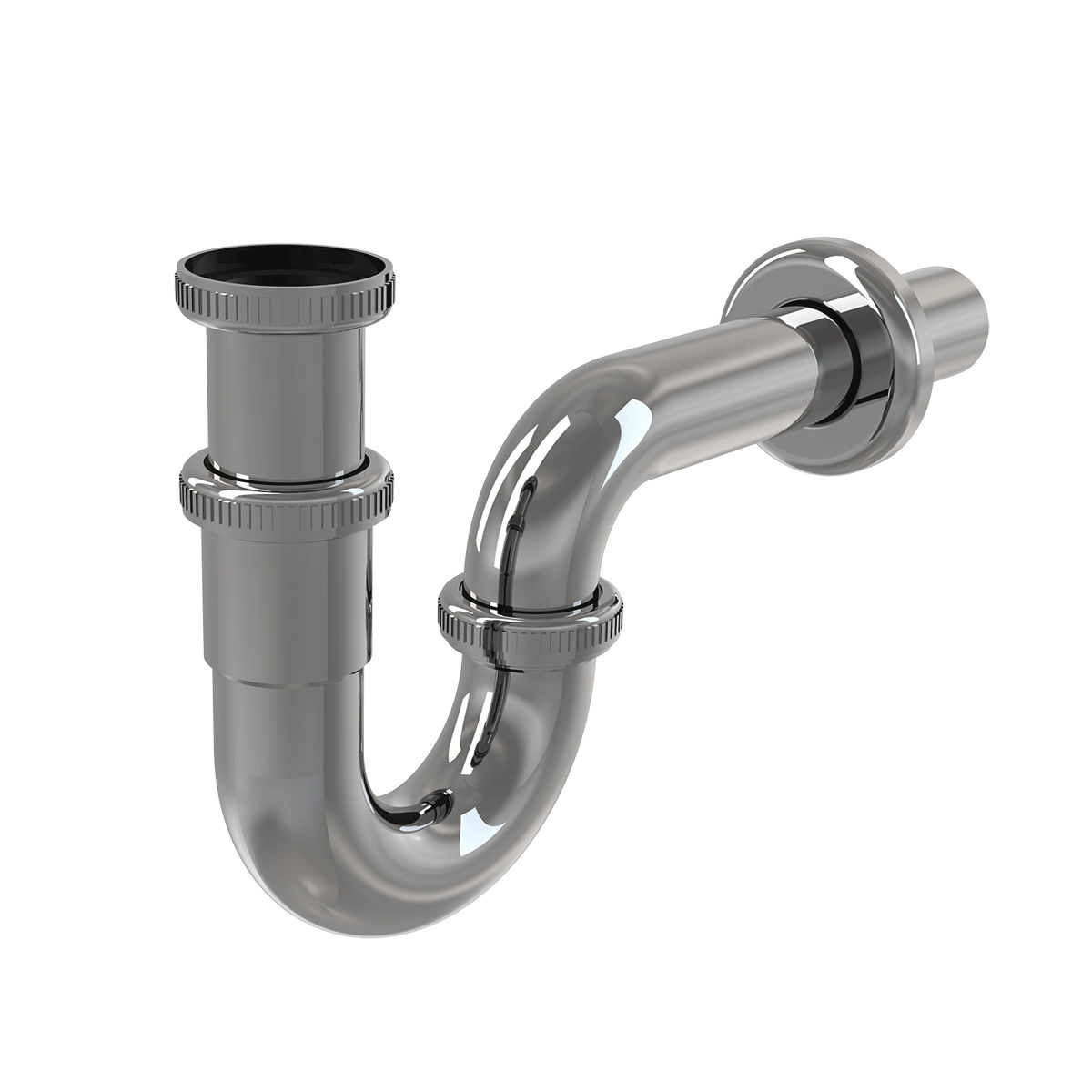 Сифон для умывальника DN32, U-форма с накидной гайкой 5/4", металл A432