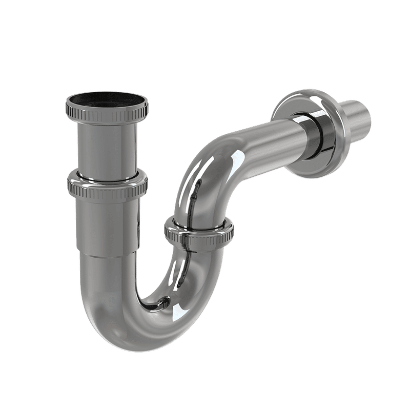 Сифон для умывальника DN32, U-форма с накидной гайкой 5/4", металл A432