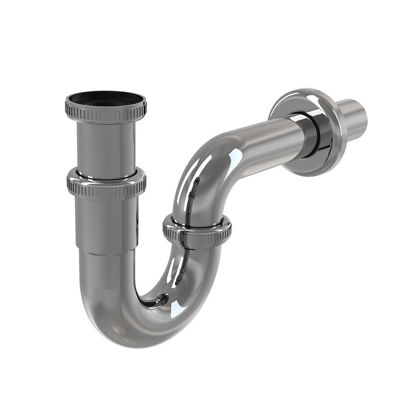 Сифон для раковины AlcaDrain (AlcaPlast) DN32 A432 U-форма с накидной гайкой 5/4" металл
