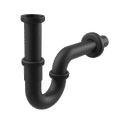 Сифон для умывальника DN32, U-форма с накидной гайкой 5/4", металл A4320BLACK